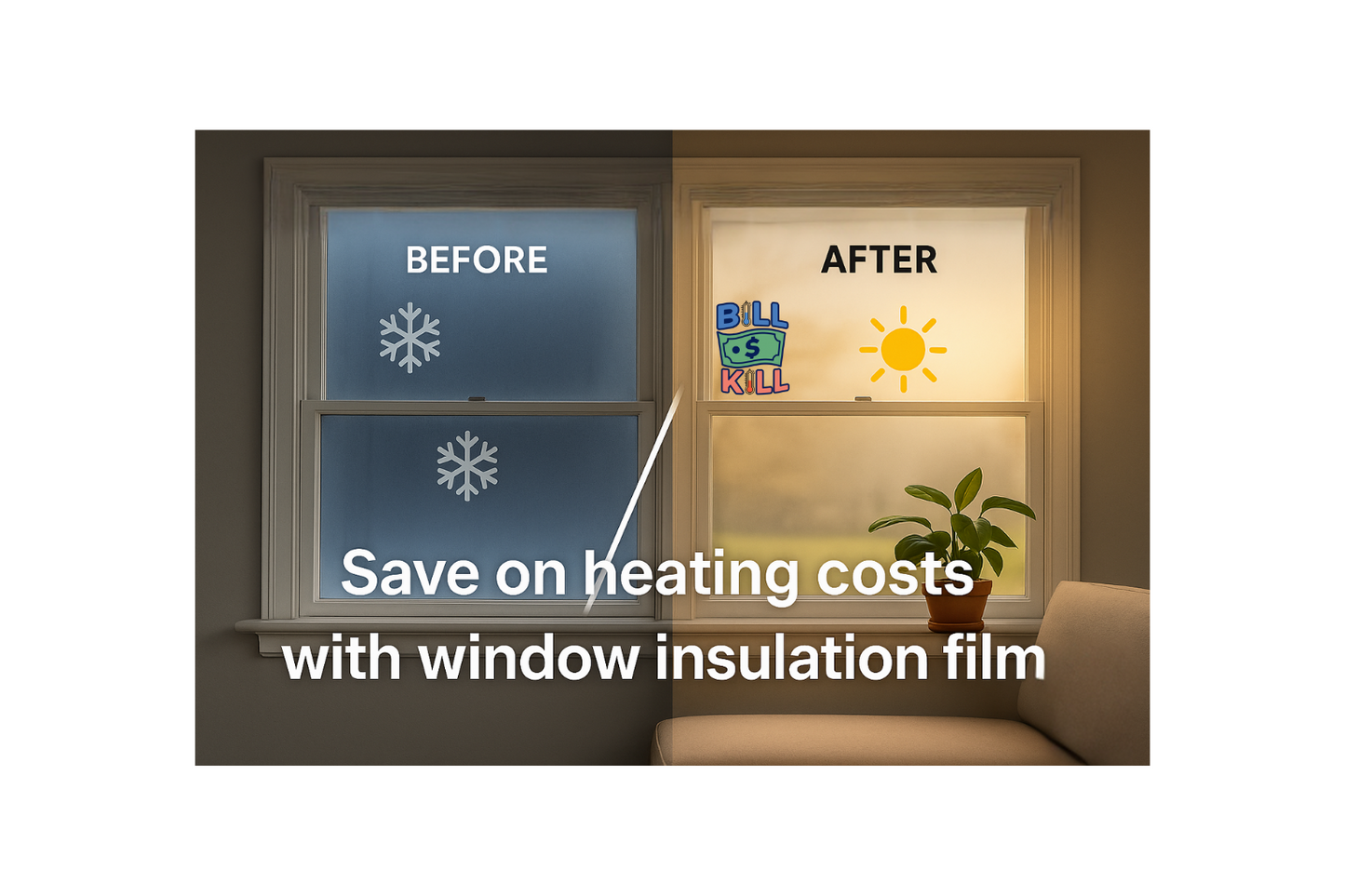 Fenster Isolierfolie gegen Kälte – Heizkosten sparen